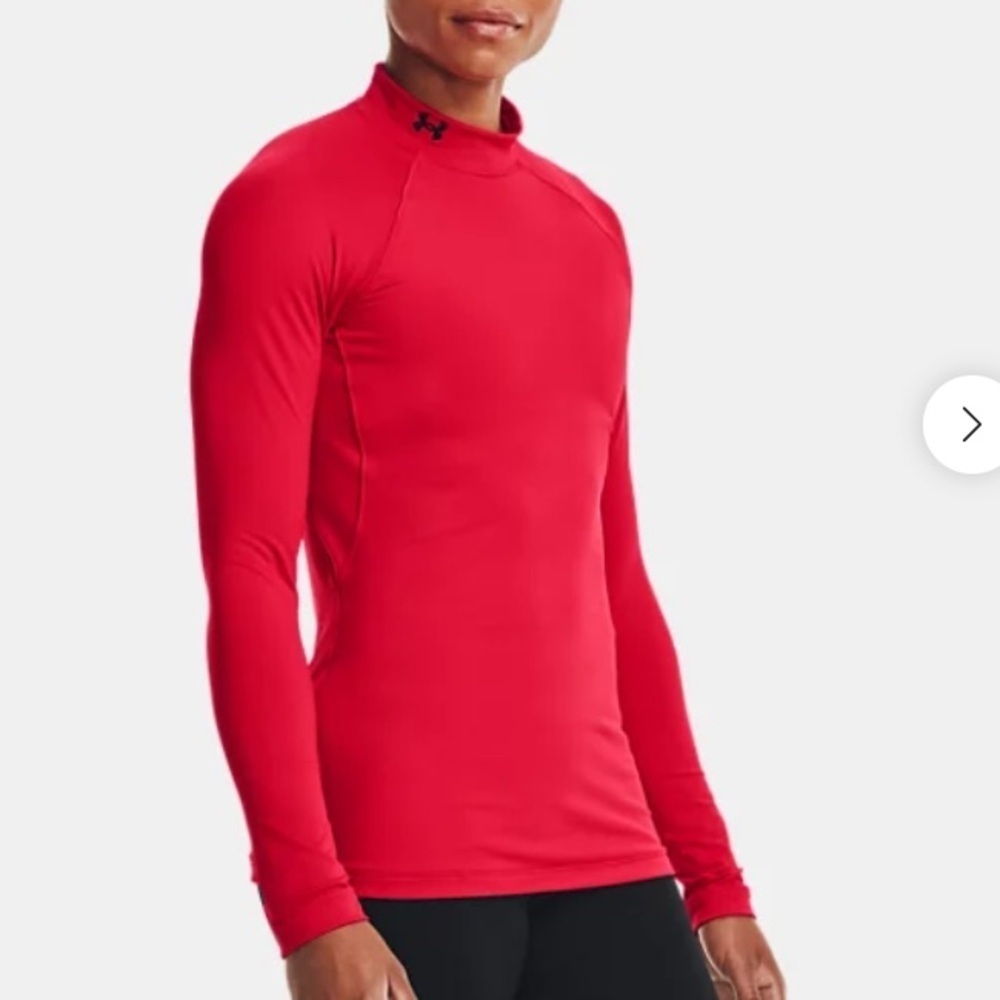 Under Armour Fitted cold gear mock neon pink